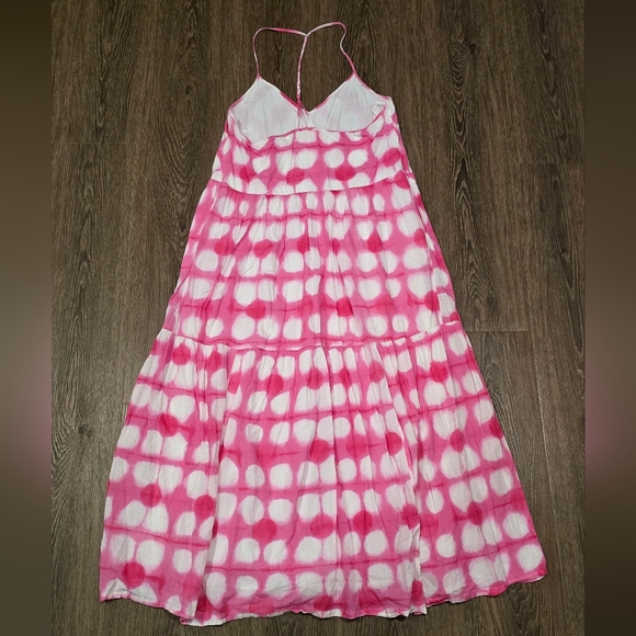 Maeve by Anthropologie Pink and White Maxi Dress XL - Picture 5 of 5